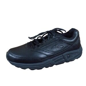Brooks Addiction Walker Womens Walking Shoes Size 9.5 Narrow 2A Black Leather